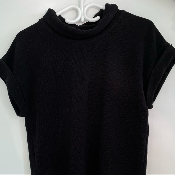 Club Monaco Black Rolled Textured Top - S/M - Picture 3 of 5